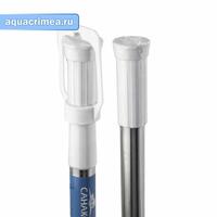 Карниз хромированный, в ванную комнату 110 х 200 см, без колец из нерж. стали